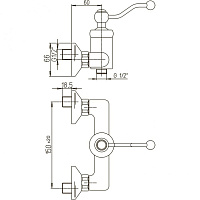 Paini Duomo Смеситель для душа на 2 отверстия без излива, цвет: хром 88CR511KM