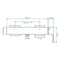 Paini Grazia Смеситель для душа на 2 отверстия без излива, цвет: хром 21CR511