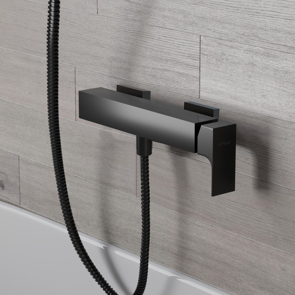 Paini Grazia Смеситель для душа на 2 отверстия без излива, цвет: черный брашированный 21PZ511