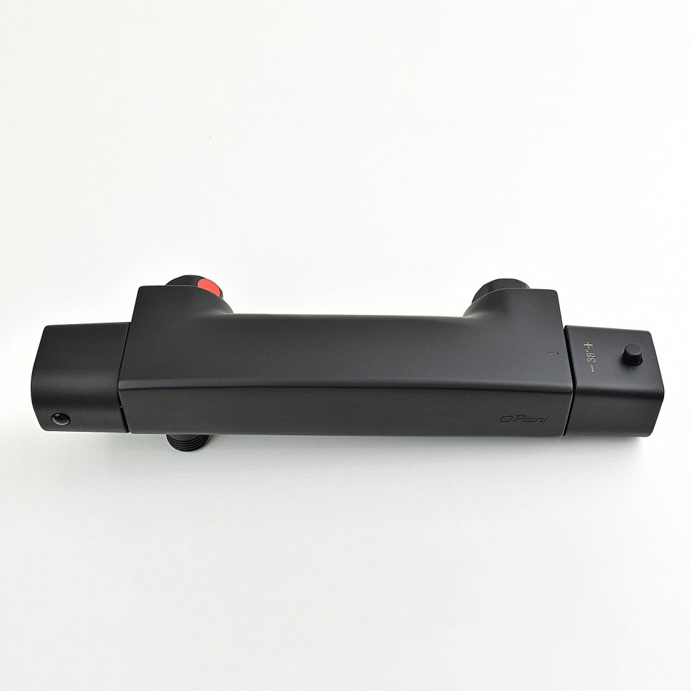 Paini Nove Смеситель для душа с термостатом на 2 отверстия, без излива, цвет: черный матовый 09YO511TH