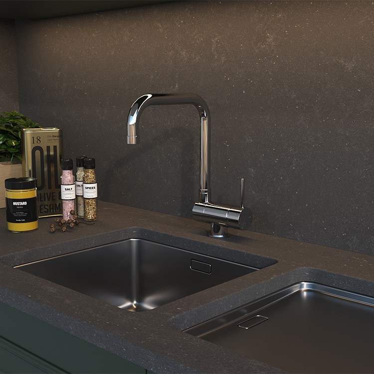 Paini Cox Смеситель для кухни с поворотным изливом, на 1 отв., высота излива 21,7 см, цвет: хром 78CR582KM