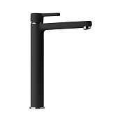 Paini Arena Смеситель для раковины высокий 25,2 см, без донного клапана, цвет: черный матовый 92YO205LLBLLMKM