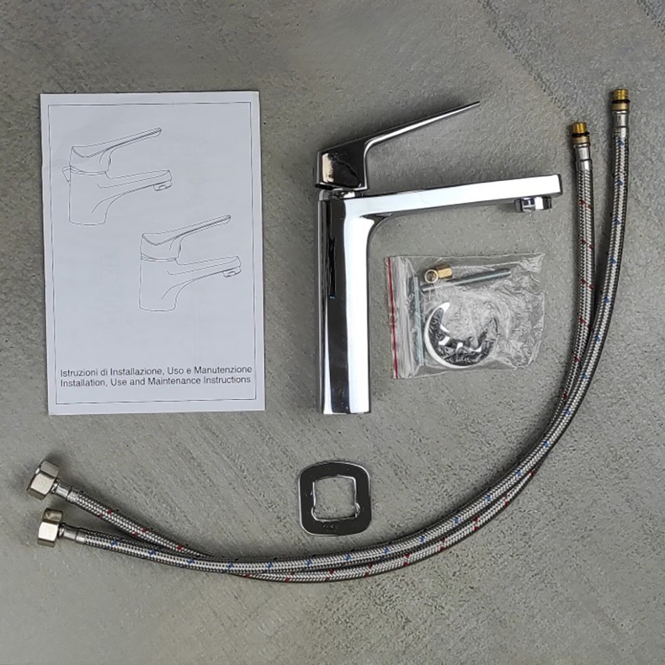 Paini Bari Смеситель для раковины, без донного клапана, высота излива 13,2 см, цвет: хром RTCR205