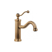 Paini Duomo Смеситель для раковины, излив 8,4 см, без донного клапана, цвет: состаренная бронза 88F3205