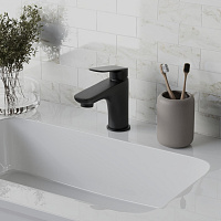 Paini Laguna Смеситель для раковины, высота излива 9 см, без донного клапана, цвет: черный матовый LAYO205