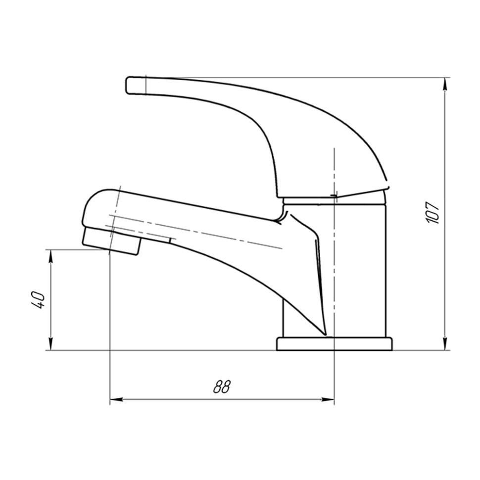 Paini Roma Смеситель для раковины высота излива 4 см, без дк, цвет: хром 02CR205