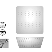 Paini Milano Верхний душ без кронштейна, 25 см, 1 вид струи, ультратонкий, цвет: хром 50CR759UPQ25E