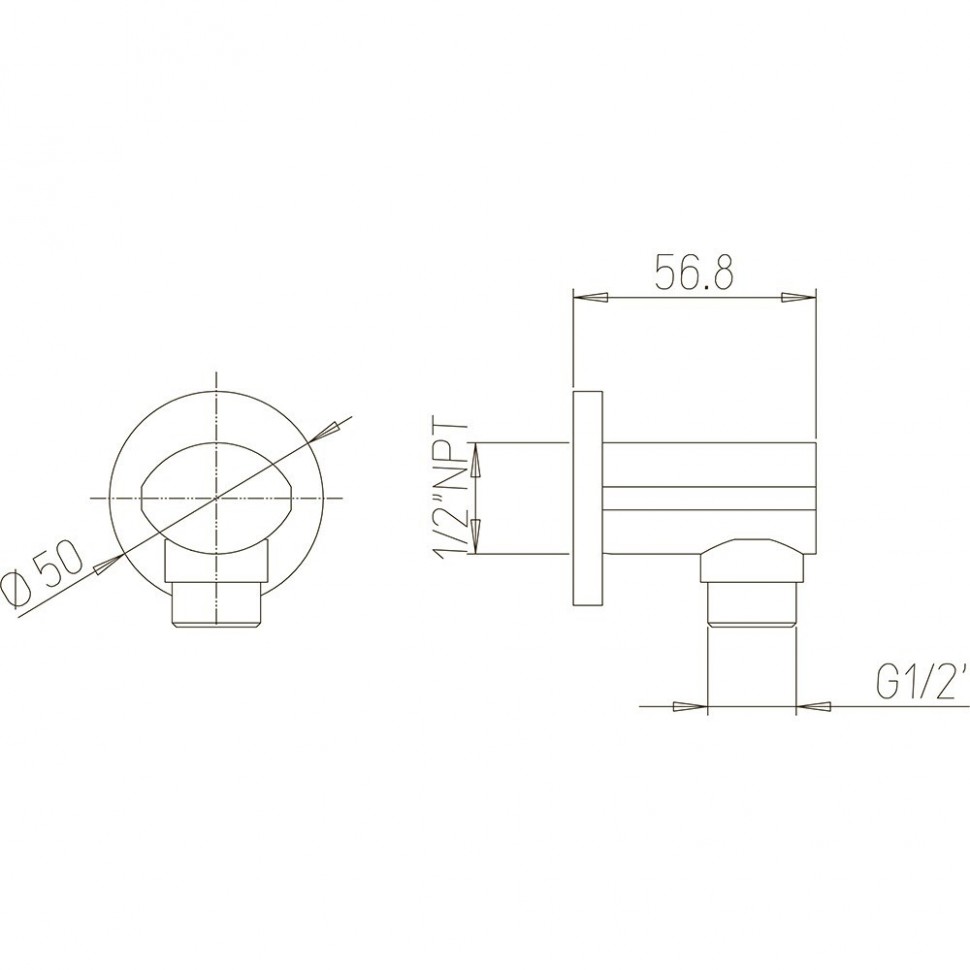 Paini Ovo Шланговое подключение, латунь, цвет: хром 86CR503P