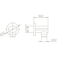 Paini Ovo Шланговое подключение, латунь, цвет: хром 86CR503P