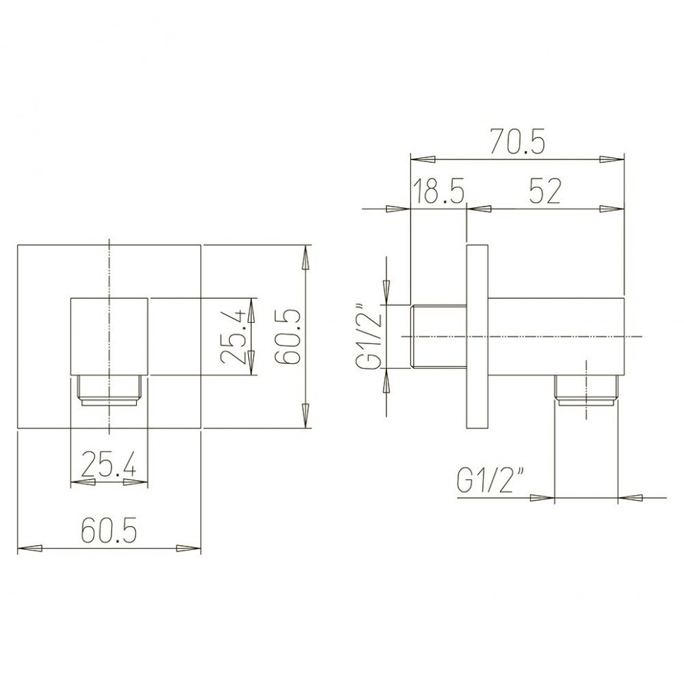 Paini Шланговое подключение, латунь, цвет: черный матовый 50YO503PQ