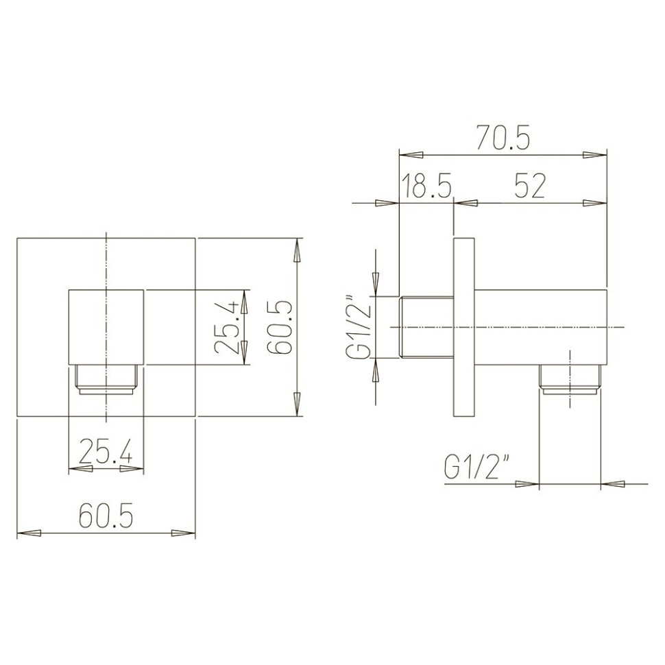 Paini Шланговое подключение, латунь, цвет: черный брашированный 50PZ503PQ