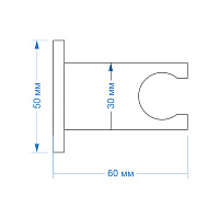 Paini Держатель для ручного душа поворотный, цвет: матовый черный матовый 53PZ186QQ