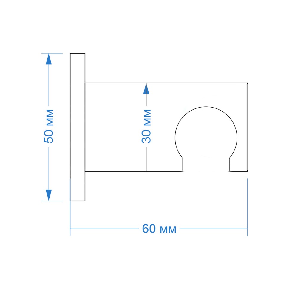 Paini Держатель для ручного душа фиксированный, цвет: черный брашированный 53PZ186TT