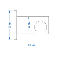 Paini Держатель для ручного душа фиксированный, цвет: черный брашированный 53PZ186TT
