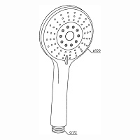 Paini Catania Душевая лейка 3 режима, цвет: хром CTCR155F3D100