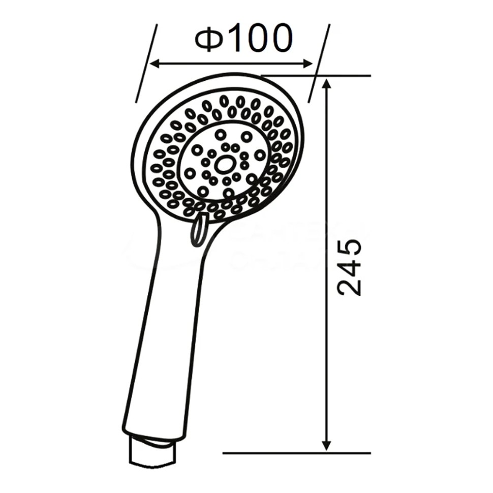 Paini Monza Душевая лейка, 5 режимов, пластик, цвет: хром 50CR155/P20KM