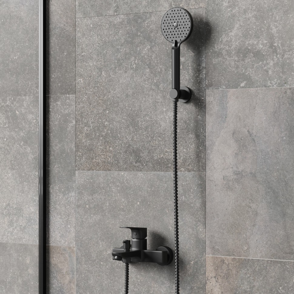 Paini Torino Душевая лейка, 3 режима, латунь, цвет: черный матовый TRYO155F3D110