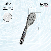 Paini Torino Душевая лейка, 1 режим, пластик, цвет: хром TRCR155