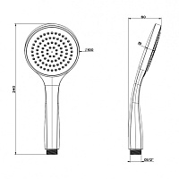 Paini Torino Душевая лейка, 1 режим, пластик, цвет: хром TRCR155