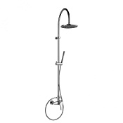 Paini Arena Душевая стойка: смеситель, ручной душ, шланг, верхний душ 20 см, цвет: хром 92CR6891P1