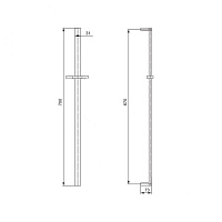 Paini Ravenna Душевая штанга 70 см, цвет: хром 124P40