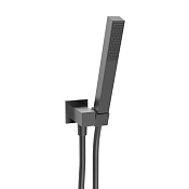 Paini Душевой гарнитур: душевая лейка, держатель для душа, шланг 150 см, цвет: черный брашированный 21PZ440