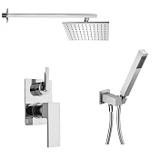 Paini Grazia Душевой комплект встраиваемый - смеситель, верхний и ручной душ, шланг, цвет: хром 21CRSET26911SH