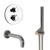 Paini Grazia Душевой комплект встраиваемый - смеситель, ручной душ, шланг, термостат, цвет: хром 78CRSET26911THBATH