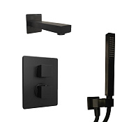 Paini Grazia Душевой комплект встраив. - смеситель, ручной душ, шланг, термостат, цвет: черный браш 21PZSET26911THBATH