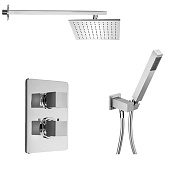 Paini Grazia Душевой комплект встраиваемый - смеситель, верхний и ручной душ, термостат, цвет: хром 21CRSET26911THSH