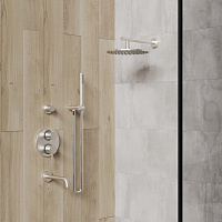 Paini Кронштейн настенный 35 см, цвет: никель брашированный 50PW745TT35