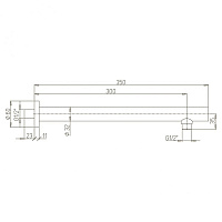 Paini Кронштейн настенный 35 см, цвет: хром 50CR745TT35