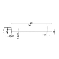 Paini Кронштейн настенный 40 см, цвет: черный брашированный 50PZ745T540BI