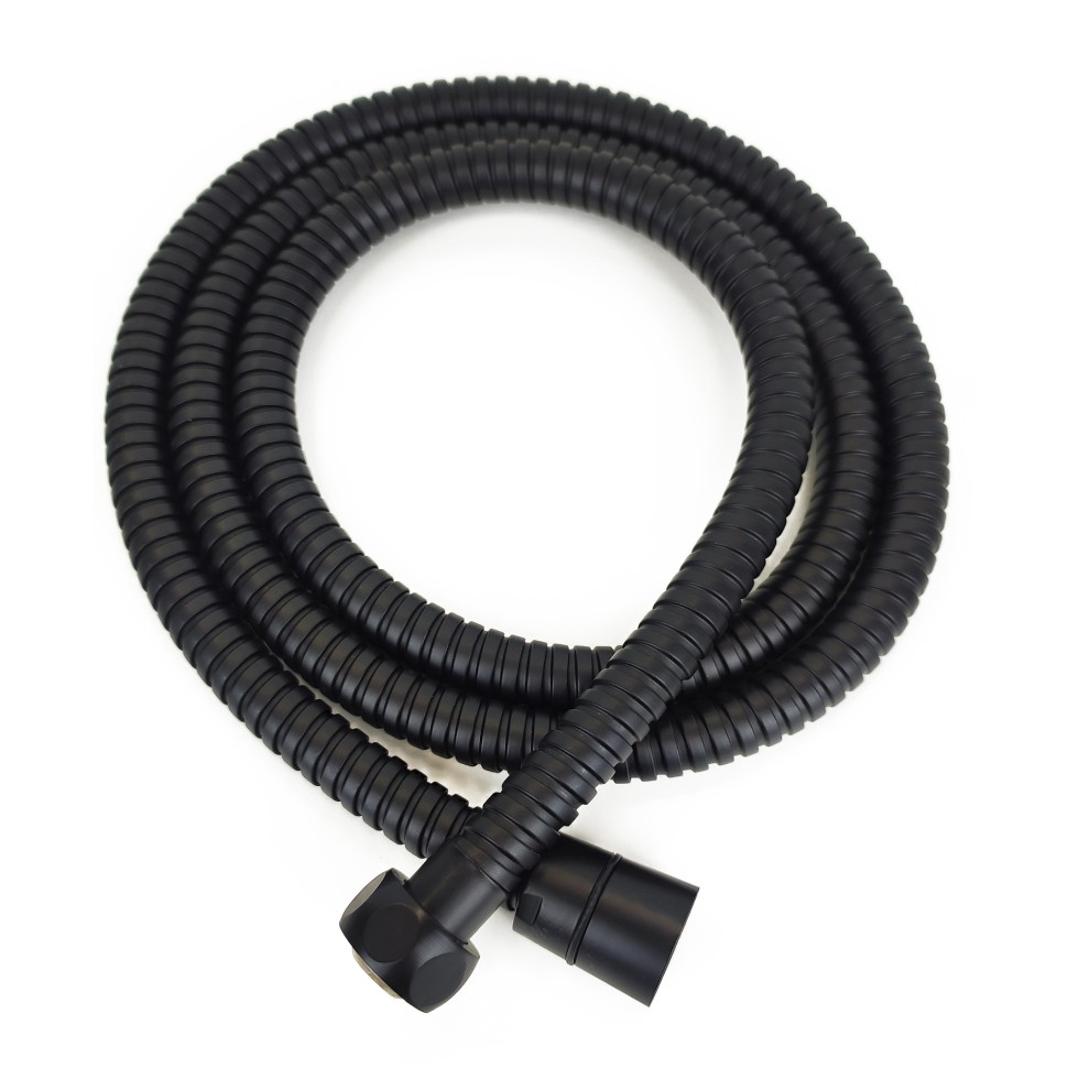 Paini Душевой шланг 150 см, с металлической оплеткой, цвет: черный матовый 53YO162DAC150