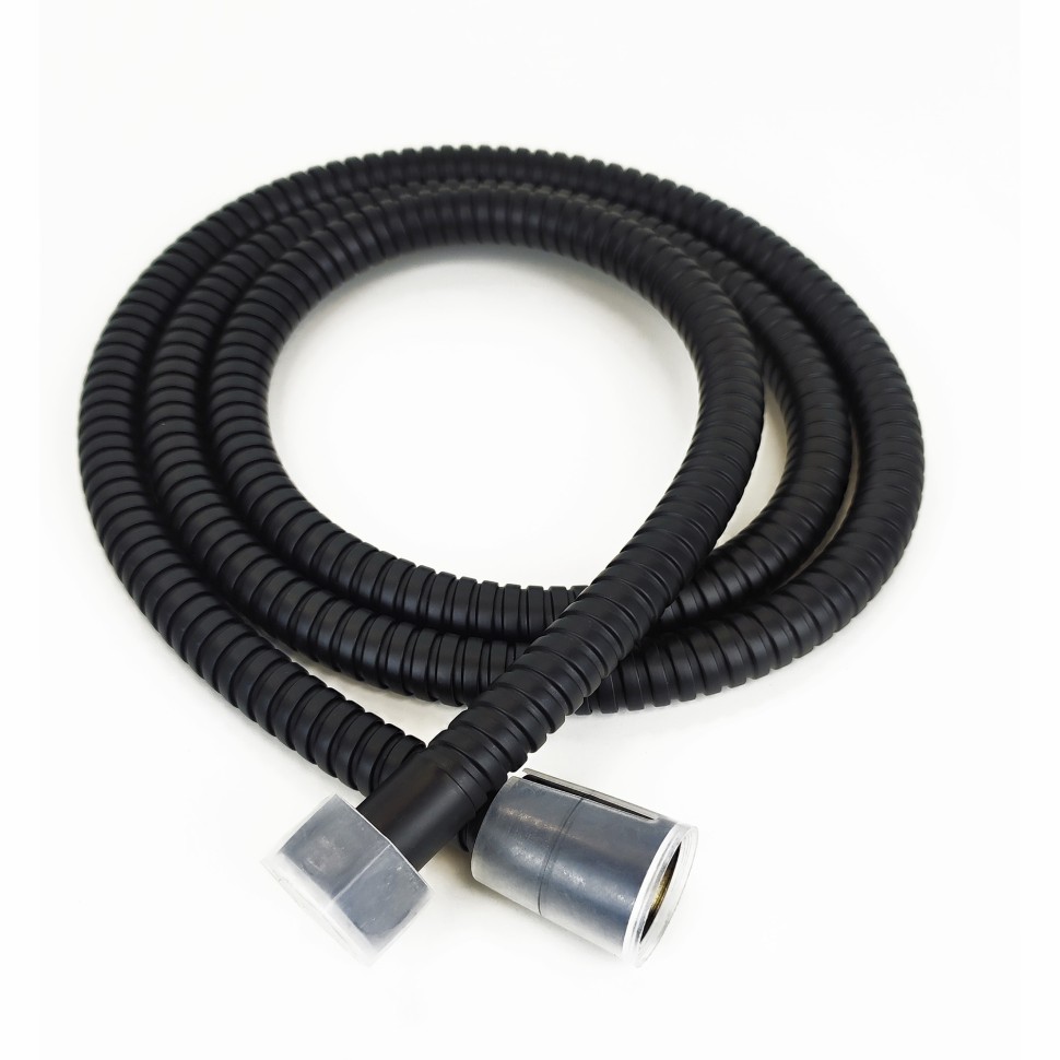 Paini Душевой шланг 150 см, с металлической оплеткой, цвет: черный матовый 53YO162DAC150