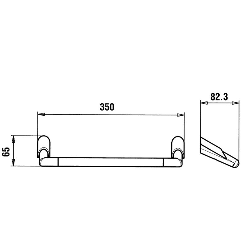 Paini Morgana Полотенцедержатель, 35 см, подвесной, цвет: хром 73CR001