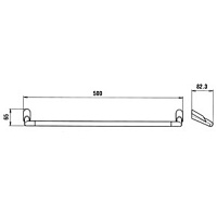Paini Morgana Полотенцедержатель, 50 см, подвесной, цвет: хром 73CR002