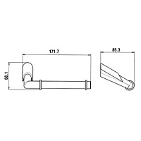 Paini Morgana Держатель туалетной бумаги, цвет: хром 73CR051