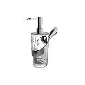 Paini Morgana Дозатор для жидкого мыла с держателем, стеклянная колба, цвет: хром 73CR031VR