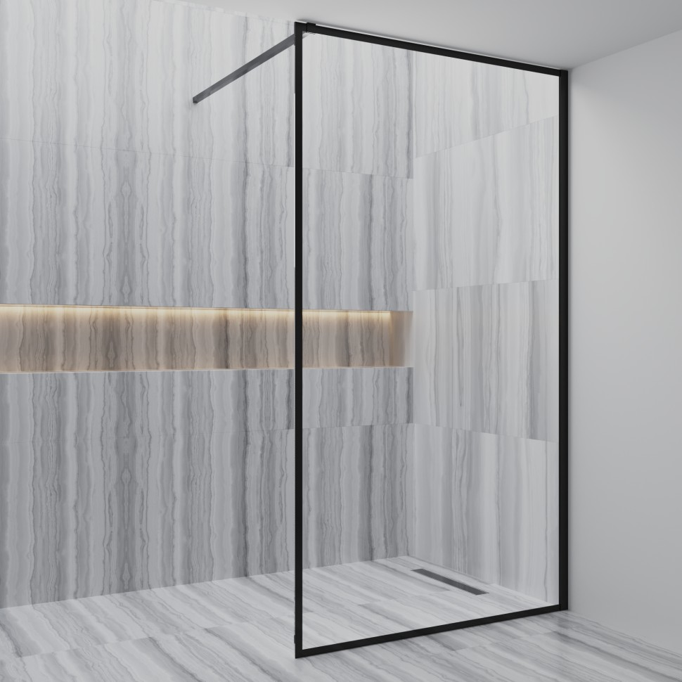 Paini Душевая перегородка 100x195 рисунок рамка PAINI-WalkIN100F