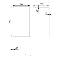 Paini Душевая перегородка 110x195 стекло прозрачное PAINI-WalkIN110C