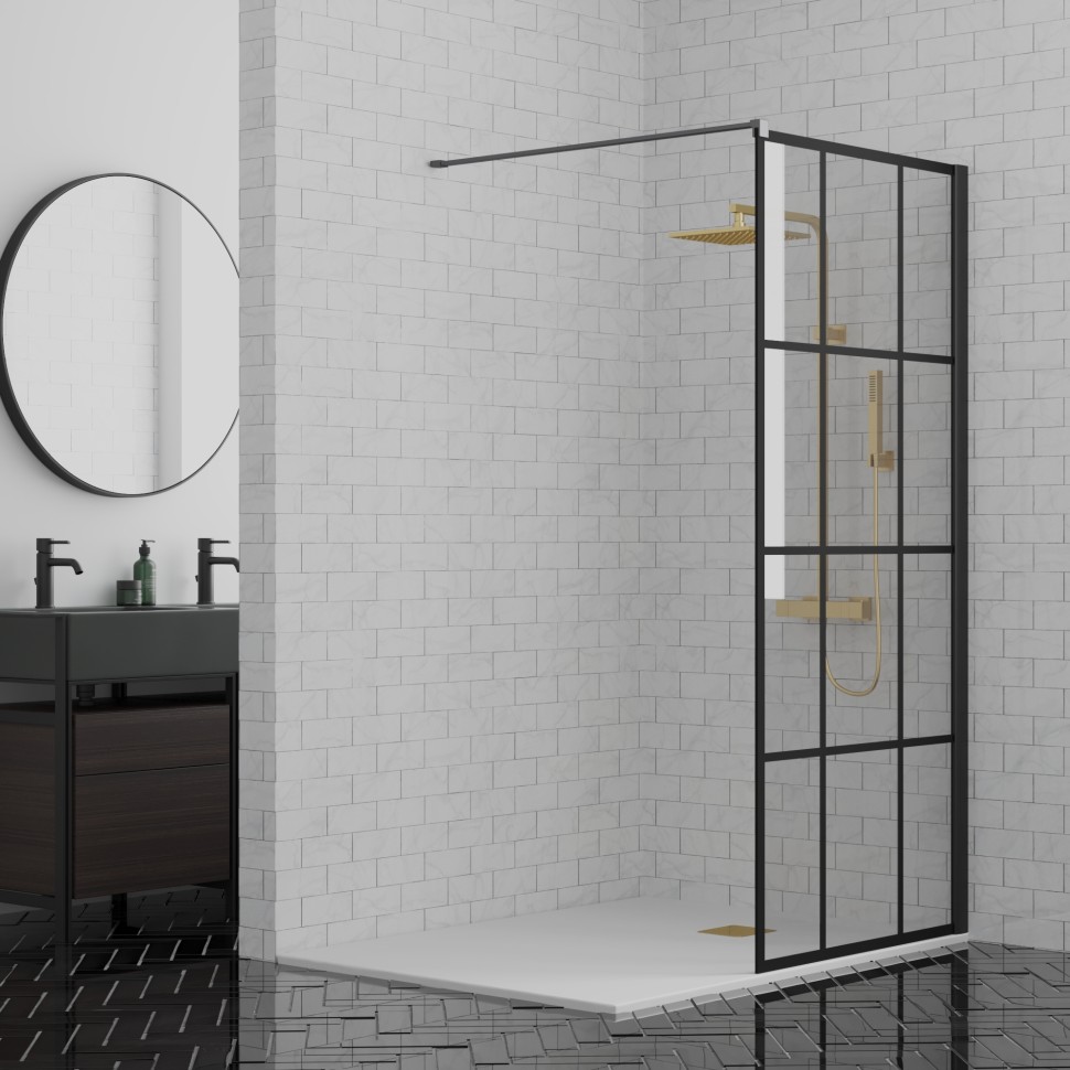 Paini Душевая перегородка 80x195 рисунок решетка PAINI-WalkIN80G