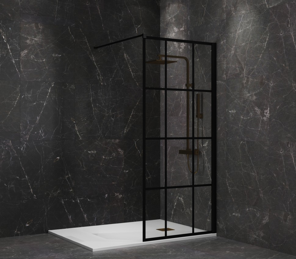 Paini Душевая перегородка 80x195 рисунок решетка PAINI-WalkIN80G