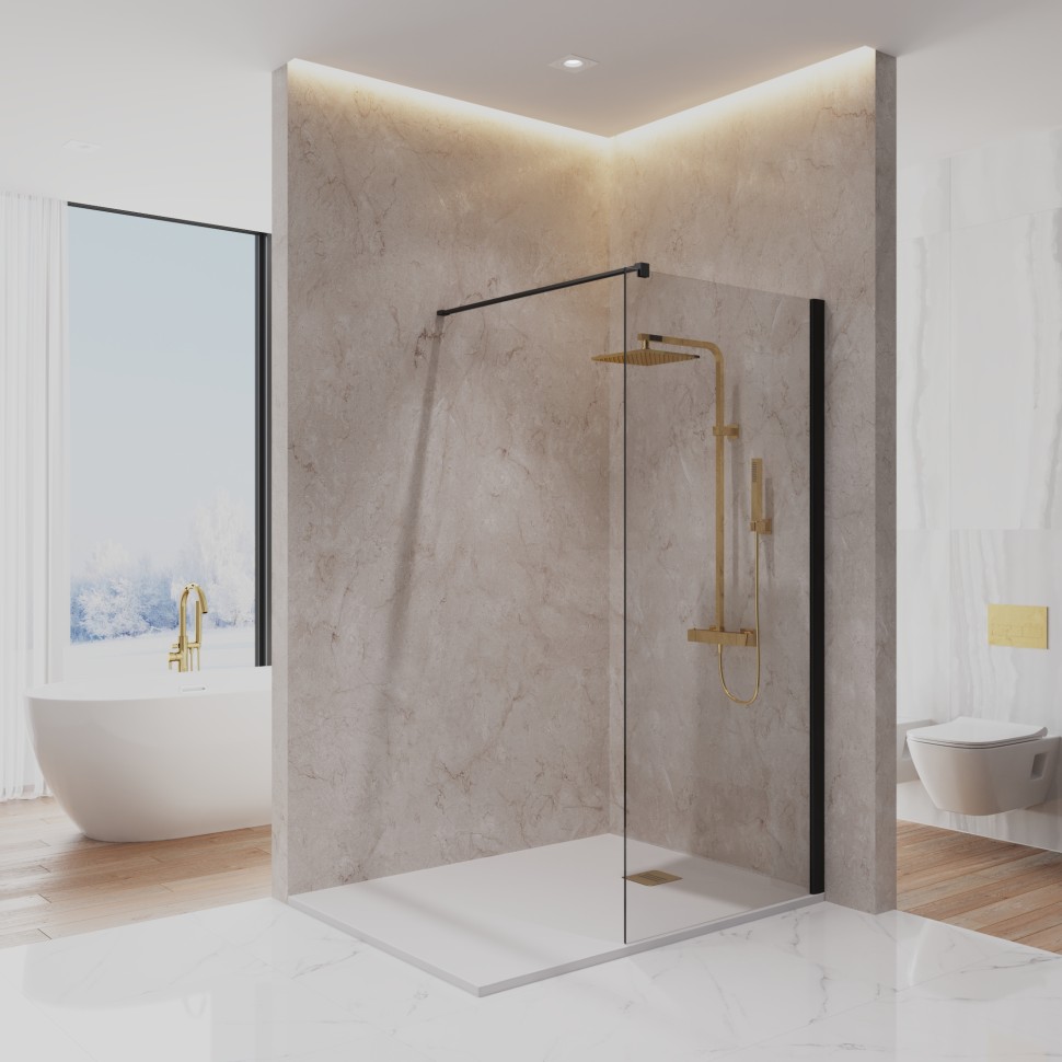 Paini Душевая перегородка 80x195 стекло прозрачное PAINI-WalkIN80C