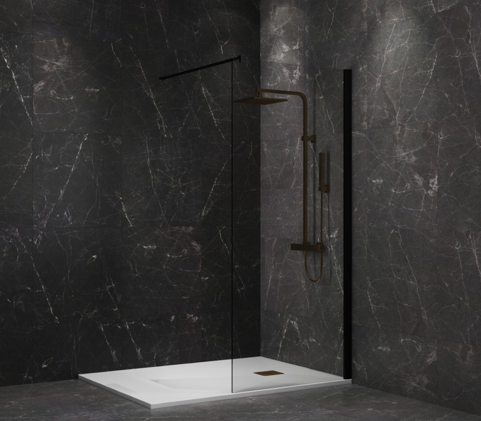 Paini Душевая перегородка 90x195 стекло прозрачное PAINI-WalkIN90C