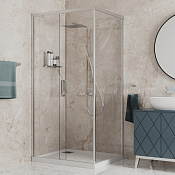 Paini Dax-DaxR Душевое ограждение 120х80 см, прямоугольное, раздвижное, универсальное, цвет: хром 84CR12080