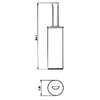 Paini Lady Ершик для унитаза напольный цвет: хром 89CR061