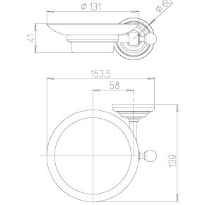 Paini Duomo Мыльница с керамической чашей, подвесная, цвет: хром 88CR021BICER