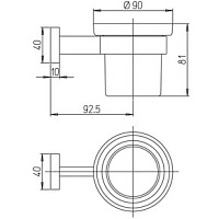 Paini Dax-DaxR Стакан с держателем, матовое стекло, цвет: хром 84CR041BI