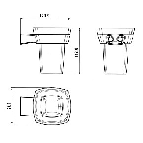 Paini Lady Стакан с держателем, стекло, цвет: хром 89CR041VR